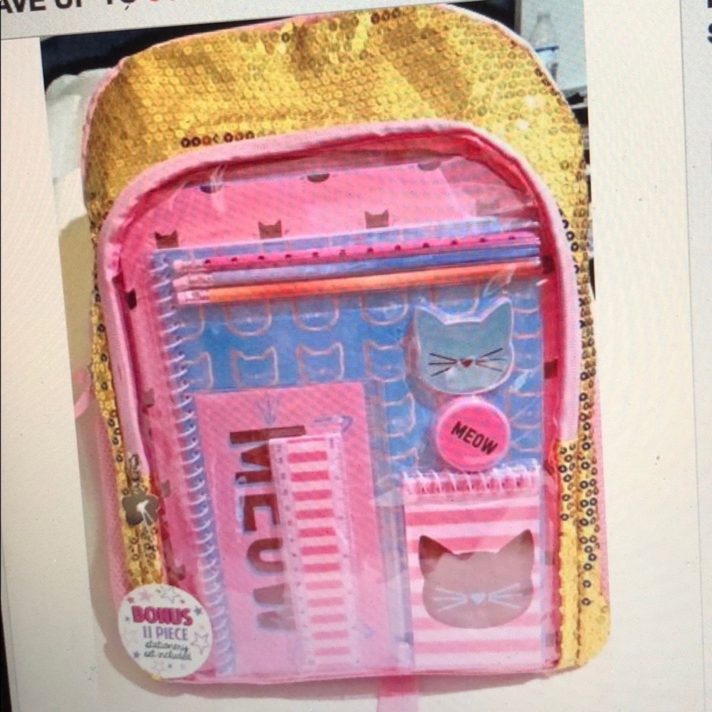 NWT Limited girls fashion sparkle sequin backpack